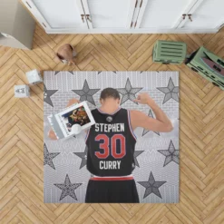Energetic NBA Stephen Curry Rug