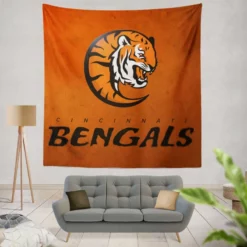 Energetic NFL Football Team Cincinnati Bengals Tapestry