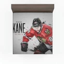 Energetic NHL Hockey Player Patrick Kane Fitted Sheet