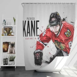 Energetic NHL Hockey Player Patrick Kane Shower Curtain