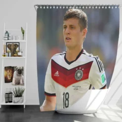 Enthusiastic German Sports Player Toni Kroos Shower Curtain