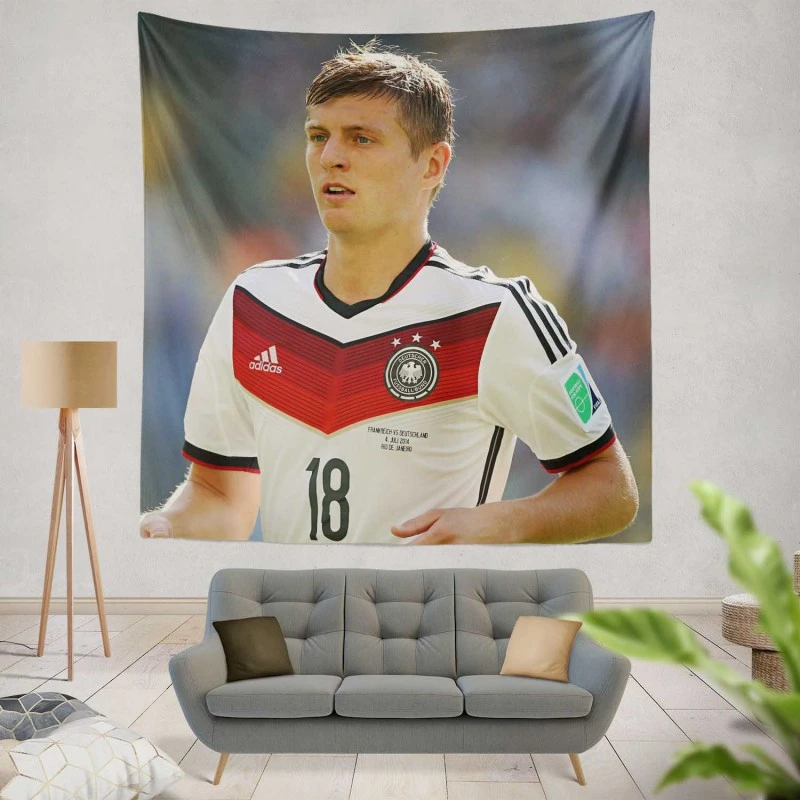 Enthusiastic German Sports Player Toni Kroos Tapestry