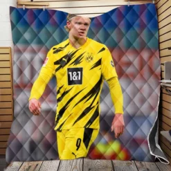 Erling Haaland Energetic Dortmund BVB Club Player Quilt Blanket