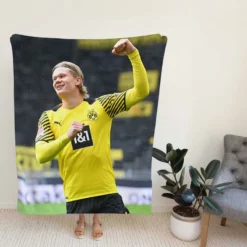 Erling Haaland Powerfull Dortmund BVB Club Player Fleece Blanket