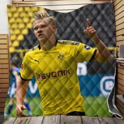 Erling Haaland Strong Dortmund BVB Club Player Quilt Blanket