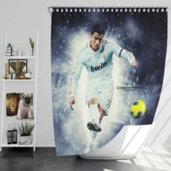 Ethical Cristiano Ronaldo Football Player Shower Curtain