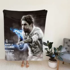 European Footballer Sergio Ramos Fleece Blanket