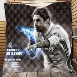 European Footballer Sergio Ramos Quilt Blanket