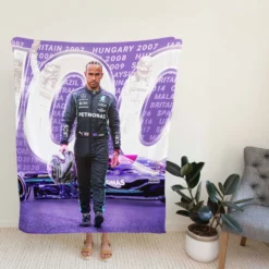 Excellent Formula 1 Racer Lewis Hamilton Fleece Blanket