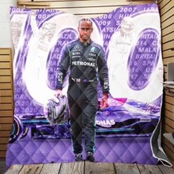 Excellent Formula 1 Racer Lewis Hamilton Quilt Blanket