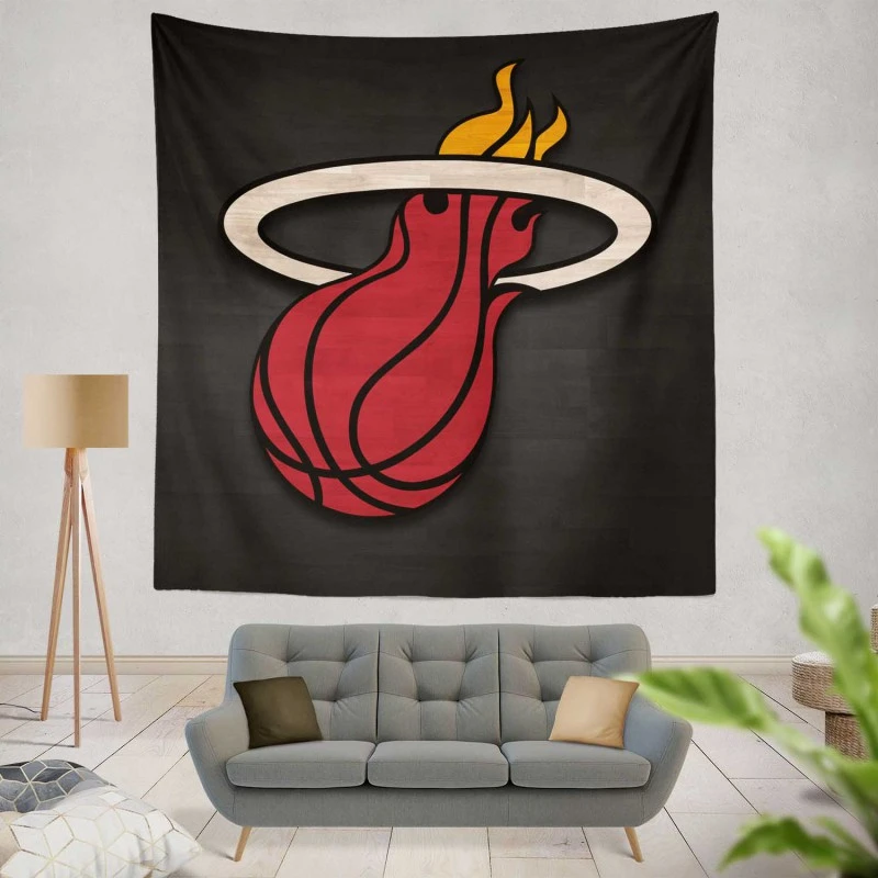 Excellent NBA Basketball Club Miami Heat Tapestry