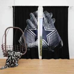 Excellent NFL Football Team Dallas Cowboys Window Curtain