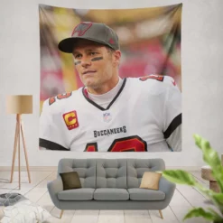Excellent NFL Player Tom Brady Tapestry