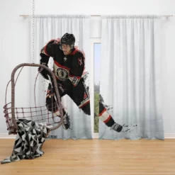 Excellent NHL Hockey Player Patrick Kane Window Curtain