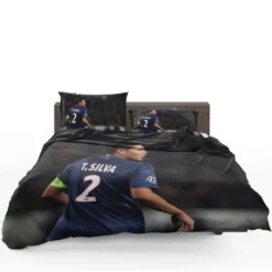 Excellent PSG Soccer Player Thiago Silva Bedding Set