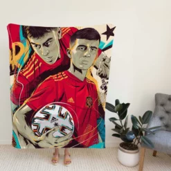 Excellent Spanish Football Player Pedri Fleece Blanket