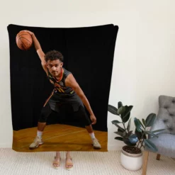 Exciting Basketball Player Trae Young Fleece Blanket