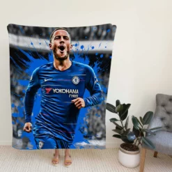 Exciting Chelsea Football Player Eden Hazard Fleece Blanket