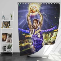Exciting NBA Basketball Player Kobe Bryant Shower Curtain