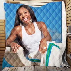 Exciting Tennis Player Venus Williams Quilt Blanket