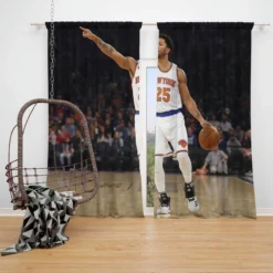 Exellelant NBA Basketball Player Derrick Rose Window Curtain