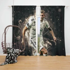 Extraordinary Football Player Toni Kroos Window Curtain