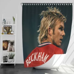 F C Cup Football Player David Beckham Shower Curtain
