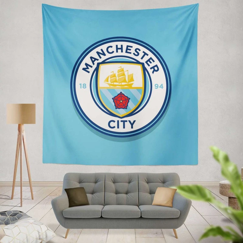 FA Cup Winning Club Manchester City FC Tapestry