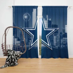 Famous NFL Football Club Dallas Cowboys Window Curtain