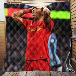 Fast FA Cup Soccer Player Roberto Firmino Quilt Blanket