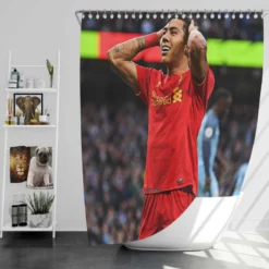 Fast FA Cup Soccer Player Roberto Firmino Shower Curtain