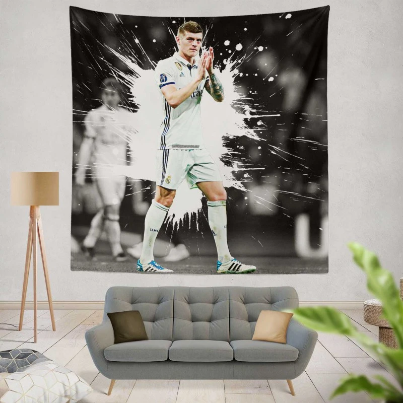 Fast Football Player Toni Kroos Tapestry