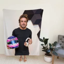 Fernando Alonso Excellent Spanish Formula 1 Player Fleece Blanket