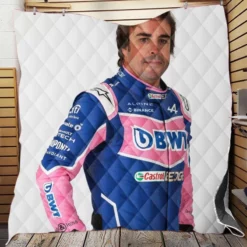 Fernando Alonso Professional Spanish Formula 1 Player Quilt Blanket