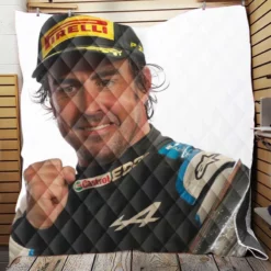 Fernando Alonso Spanish Formula 1 Player Quilt Blanket
