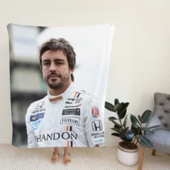 Fernando Alonso Strong Spanish Formula 1 Player Fleece Blanket
