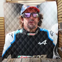 Fernando Alonso Top Ranked Spanish Formula 1 Player Quilt Blanket