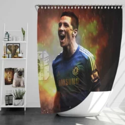 Fernando Torres Football Player Shower Curtain
