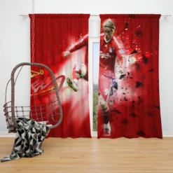 Fernando Torres Popular Liverpool Player Window Curtain