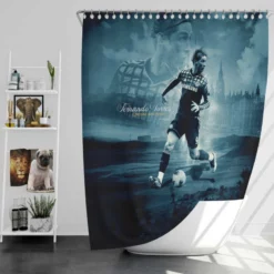 Fernando Torres Premier League Soccer Player Shower Curtain
