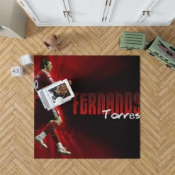 Fernando Torres Professional Soccer Player Rug
