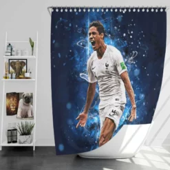 Football Player Raphael Varane  France Shower Curtain