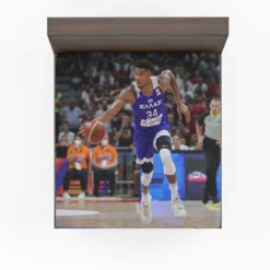 Giannis Antetokounmpo Basketball Player Fitted Sheet