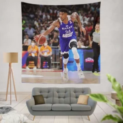 Giannis Antetokounmpo Basketball Player Tapestry