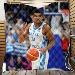 Giannis Antetokounmpo Famous Basketball Player Quilt Blanket