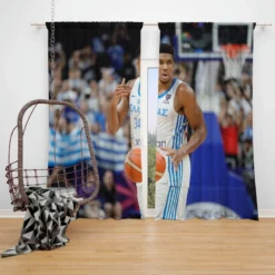 Giannis Antetokounmpo Famous Basketball Player Window Curtain
