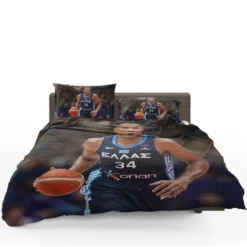 Giannis Antetokounmpo Powerful NBA Basketball Player Bedding Set
