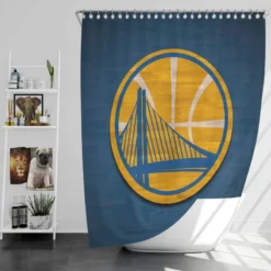 Golden State Warriors NBA Energetic Basketball Club Shower Curtain