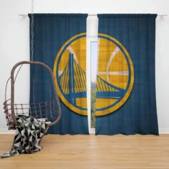 Golden State Warriors NBA Energetic Basketball Club Window Curtain