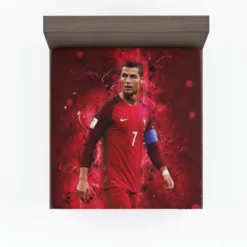 Healthy Portugal sports Player Cristiano Ronaldo Fitted Sheet